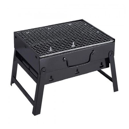 Churrasqueira a Carvão Portátil Dobrável para Churrasco com Grelha 35x27x20cm