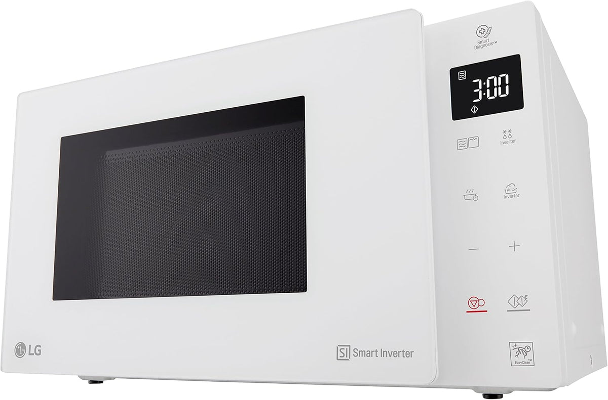 Forno Micro-ondas LG MH6535GIS com Tecnologia Inverter e Grill de Quartzo, 25 Litros de Capacidade, 1000 W, Programas Automáticos, Níveis de Potência Ajustáveis para Cozimento Ideal e Função EasyClean, Preto