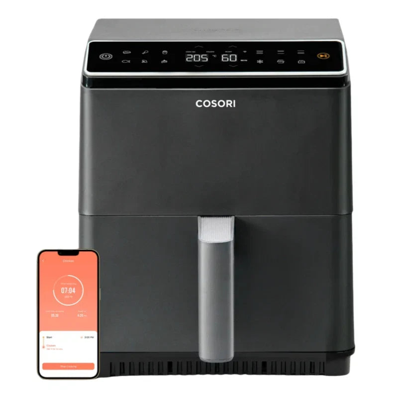 Cosori Dual Blaze Fritadeira de Ar Inteligente 6.4L – Cinza Escuro