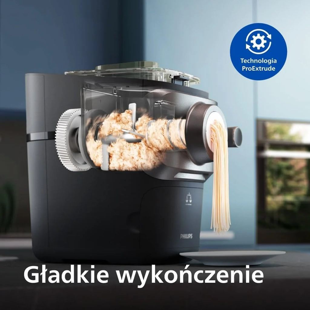 Philips Máquina de Massa Série 7000 - Tecnologia ProExtrude, Pesagem automática, 8 discos modeladores, Massa perfeita, Fácil de limpar, Preto (HR2665/93)