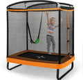 LIFEZEAL Trampolim com Baloiço para Crianças, Cama Elástica Infantil com Rede de Proteção e Porta, Ideal para Interior e Exterior