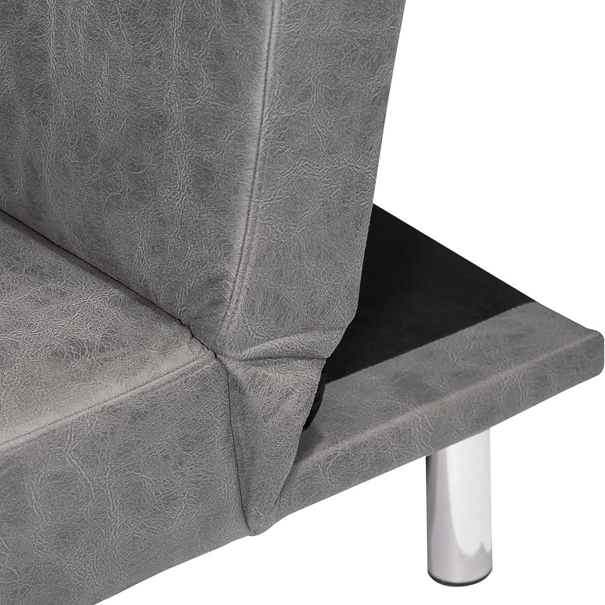 Mattfy - Sofá-Cama Clic Clac de 3 Lugares, Modelo Milos, Design Moderno, Prático e Funcional, Acabamento em Cinza