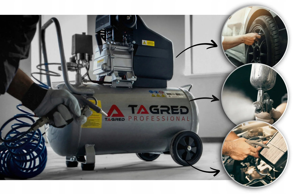 COMPRESSOR DE AR A ÓLEO 50L POTENTE GRÁTIS KIT +6 EM 1 EFICIENTE 9 bar 300L