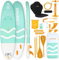 HUIIKE Prancha de Paddle Surf Inflável com Acessórios Inclusos, Remo, Quilhas, Inflador. Stand Up Paddle Board de Grande Estabilidade e Resistência. 305 x 84 x 15 cm, Suporta até 130 kg