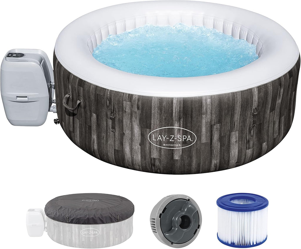 Bestway - SPA Inflável Lay-Z-SPA Bahamas para 2-4 Pessoas Redondo 180 x 66 cm