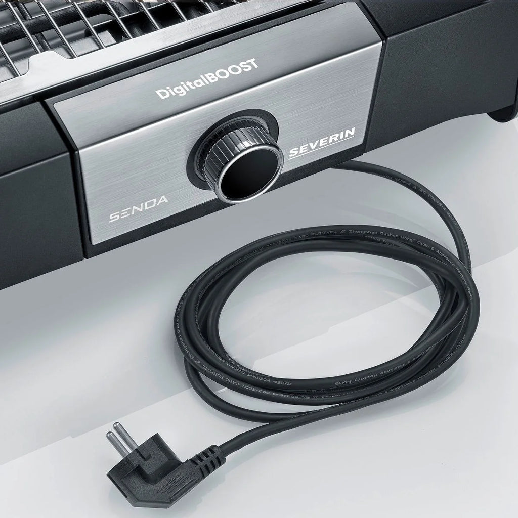 Churrasqueira Elétrica com Visor OLED Digital Boost S e Suporte Preto PG 8118 Severin