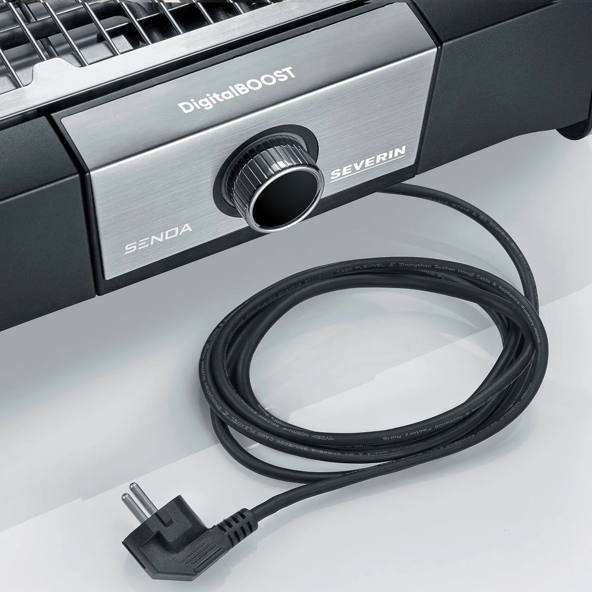 Churrasqueira Elétrica com Visor OLED Digital Boost S e Suporte Preto PG 8118 Severin