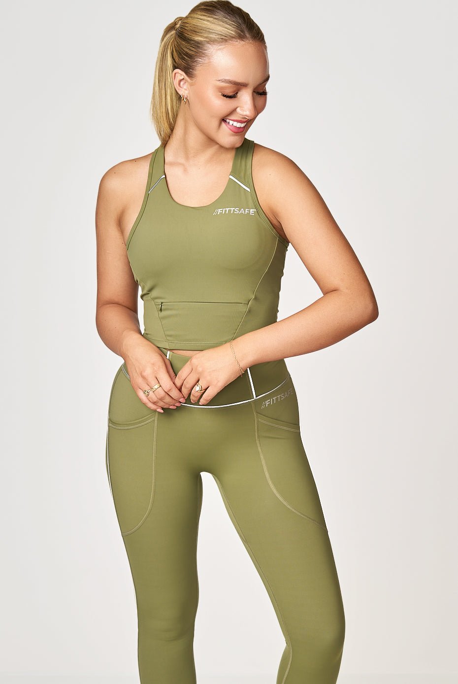 High Impact Reflective Pocket Sports Bra